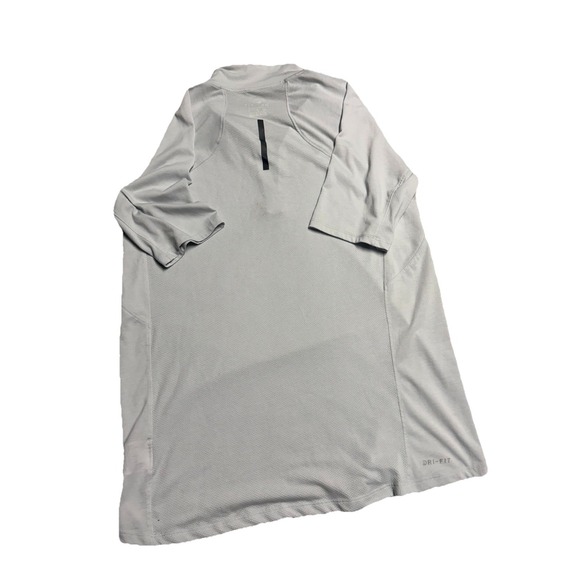Nike Running Mens M Dri-Fit 1/4 Zip Short Sleeve Athletic Top - Picture 3 of 3